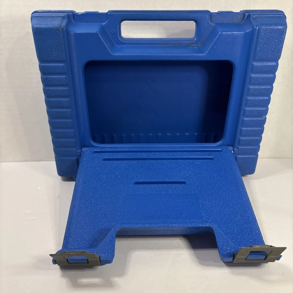 Vintage 1985 LEGO Blue Hard Shell Carrying Case Storage Organizer Briefcase
